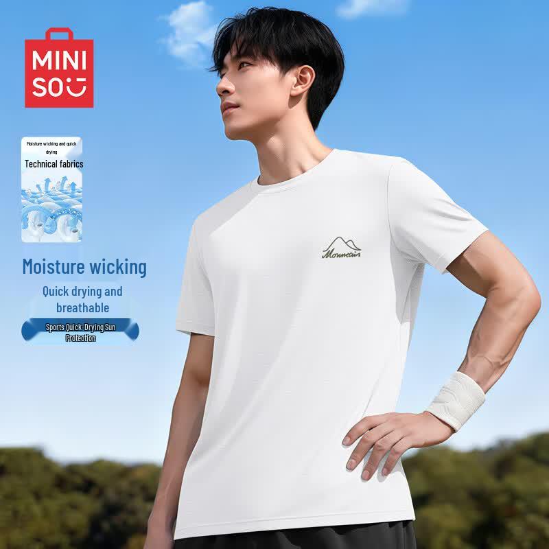 MINISO Мужская футболка с коротким рукавом для защиты от солнца