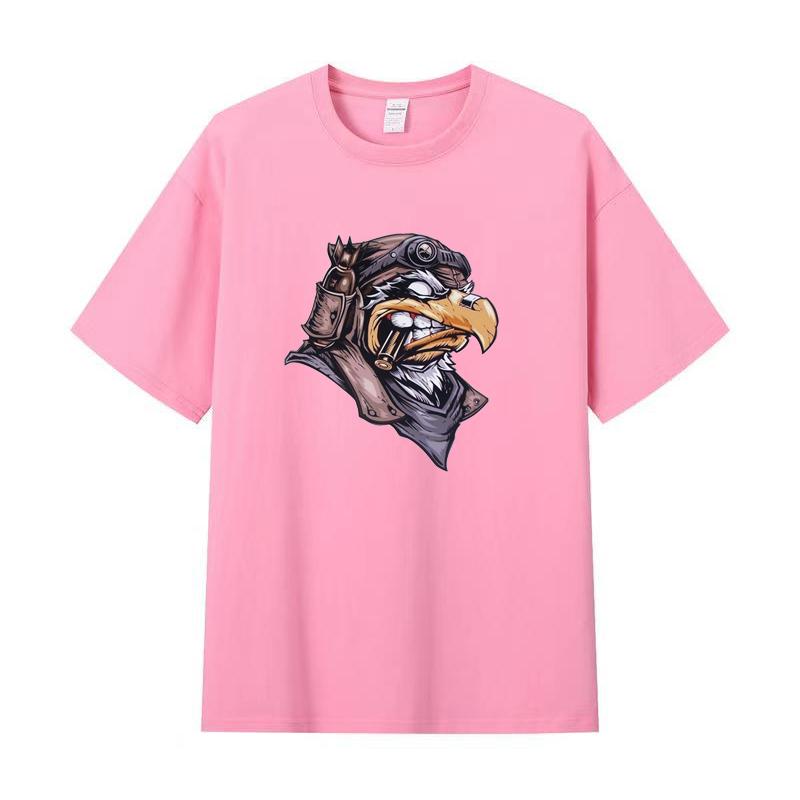 Летняя мужская футболка высокого качества из хлопка с короткими рукавами и принтом, женская футболка, модная спортивная рубашка, повседневный топ для бега