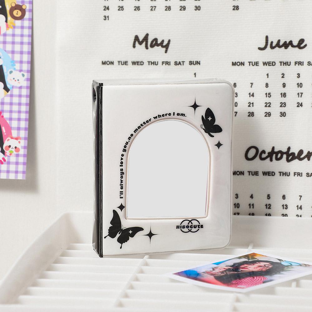 3-дюймовый мини-фотоальбом, полый держатель для фотокарточек Kpop, папки для фотокарточек, 20 листов, 40 карманов, маленькая книга для фотокарточек