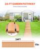 VEVOR Wooden Garden Pathway, 24 ft L x 17 in W, Non-Slip Straight Garden Walkway, Roll Out Cedar Outdoor Walkway Path with Wire Rope Connection
