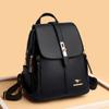 High Texture PU Leather Women's Backpack Korean Version Simple Four-season Universal Female Travel Bag Fashion Versatile High Capacity Shoulders Bag