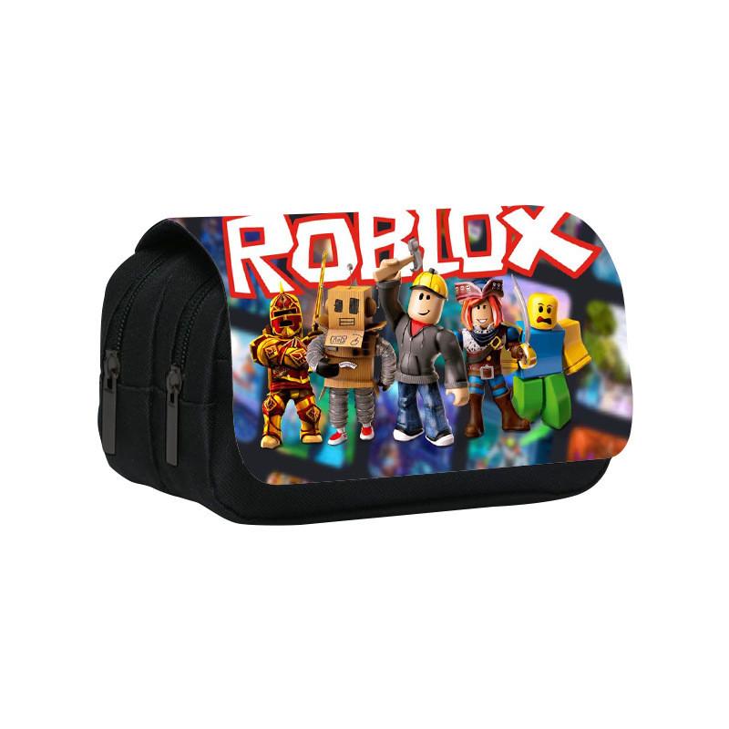 Roblox Паттерн Двухслойная Флип-Крышка Студенческая Канцелярская Сумка-Пенал Для Детей и Подростков