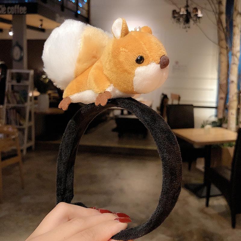 Make Up Plush Squirrel Headband Squirrel Hair Hoop For Kids Party Hair Accessory