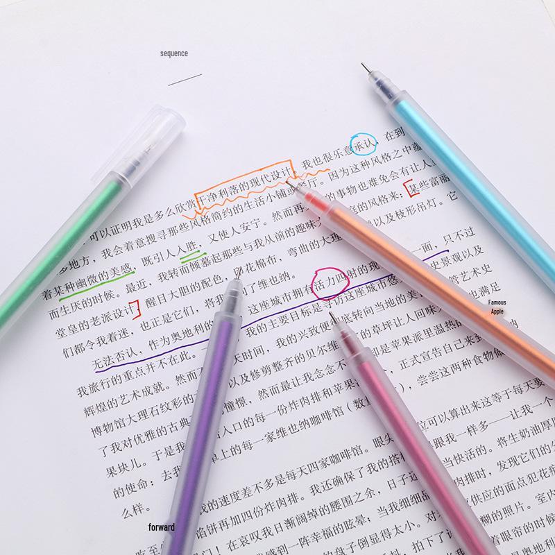 Корейские прозрачные матовые 0,5 мм ручки для акварельного journaling и подписи