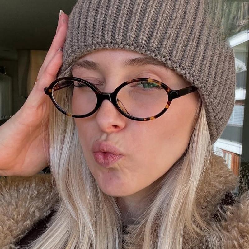 Модные маленькие ретро овальные женские очки для близорукости винтажные круглые очки для защиты от синего света для близи модные женские декоративные очки