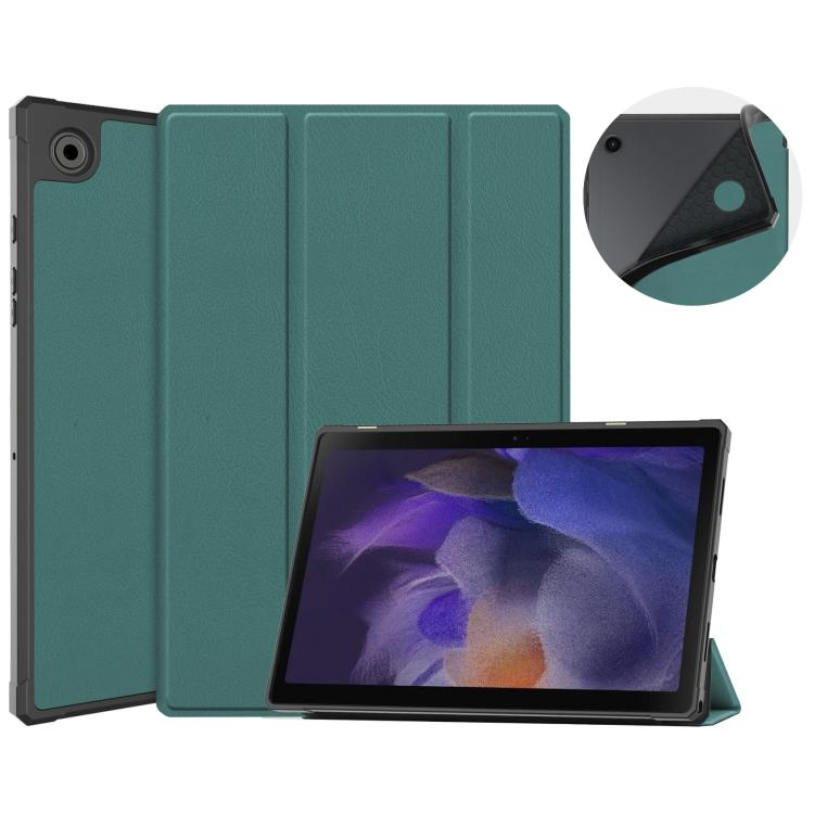 Для Samsung Galaxy Tab A8 2021 SM-X205 Чехол-книжка с 3-мя сложениями из кожи