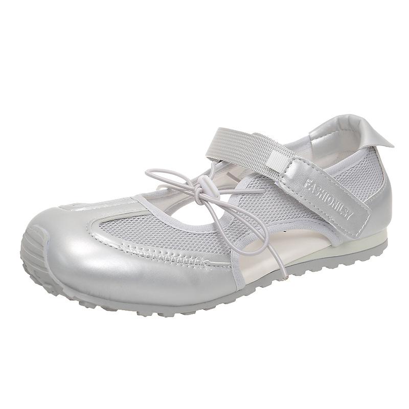 Korean Version of Sports Ballet Women's Shoes Summer 2025 New Velcro Fashion Versatile Mary Jane Casual Shoes