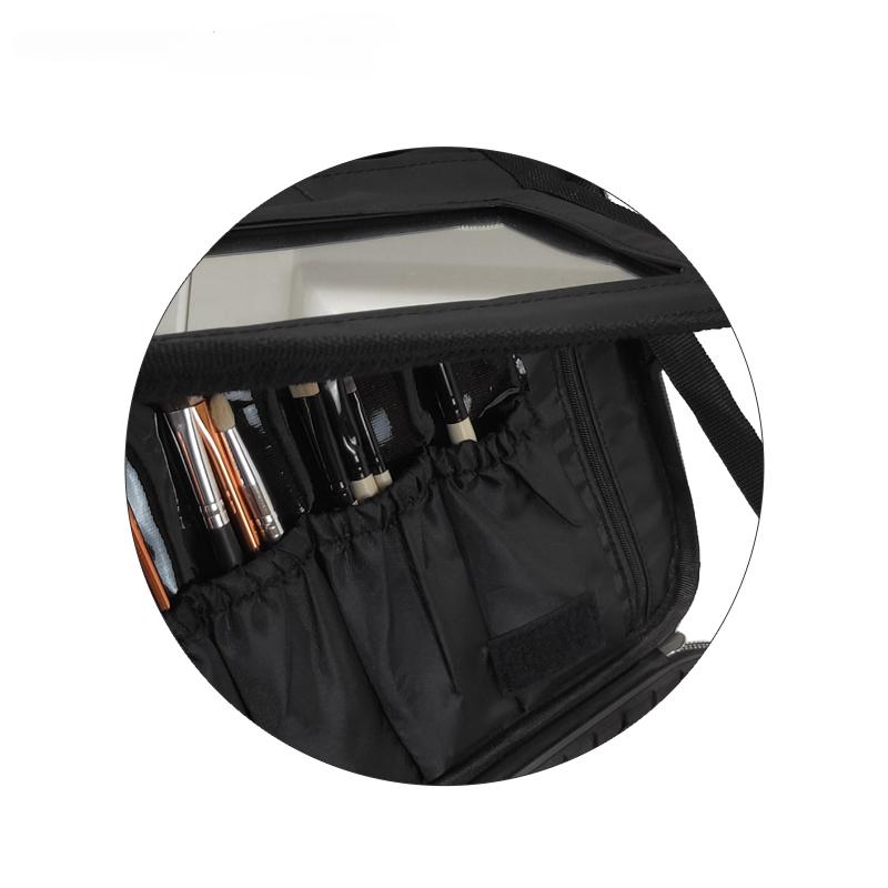 New Cosmetic Bag With Mirror Beauty Brush Makeup Bag Travel Necessary Waterproof Large Capacity Travel Tattoo Makeup Case