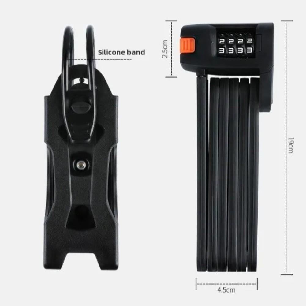 Portable Cycling Folding Lock Alloy Steel Bike Combination Lock Bicycle Accessories