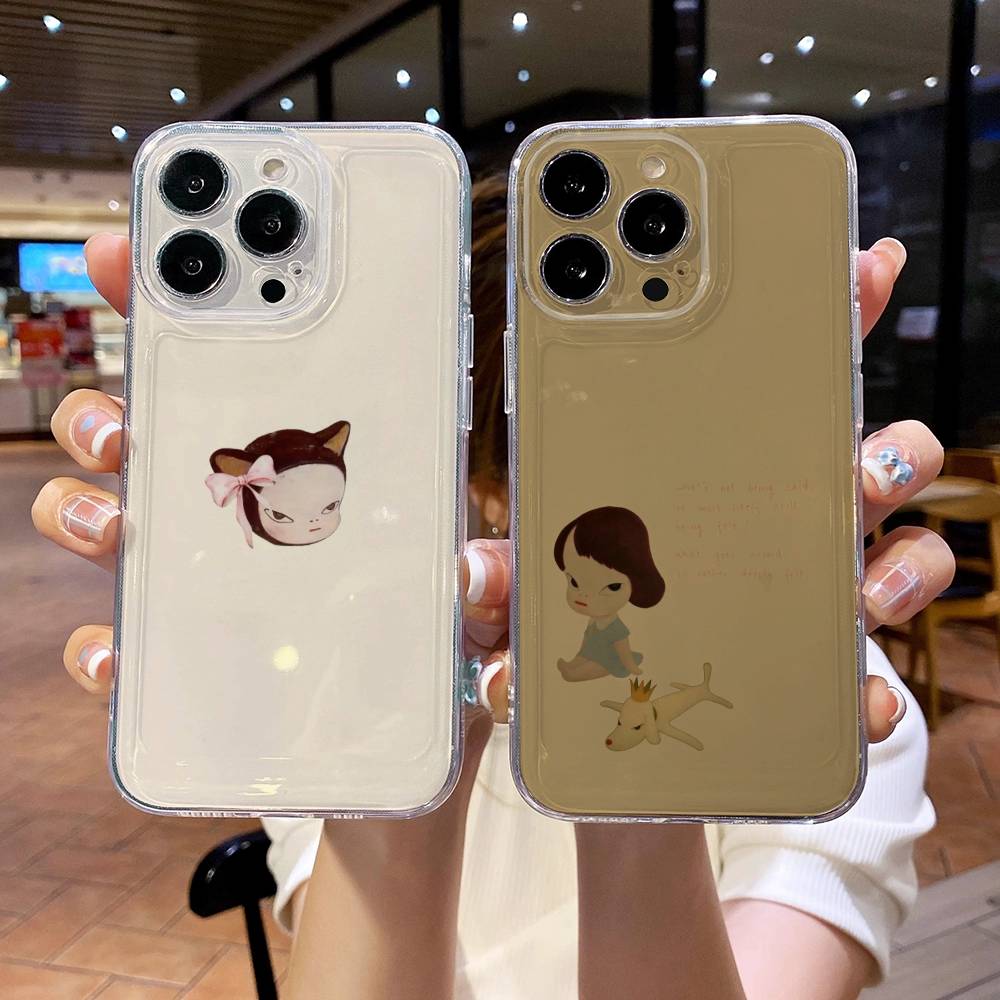 Y-Yoshitomo N-Nara Чехол для телефона для iPhone 17 16e 16 15 14 13 12 11mini Pro Max X XR XSMAX 8 7 Air Plus Мягкий чехол
