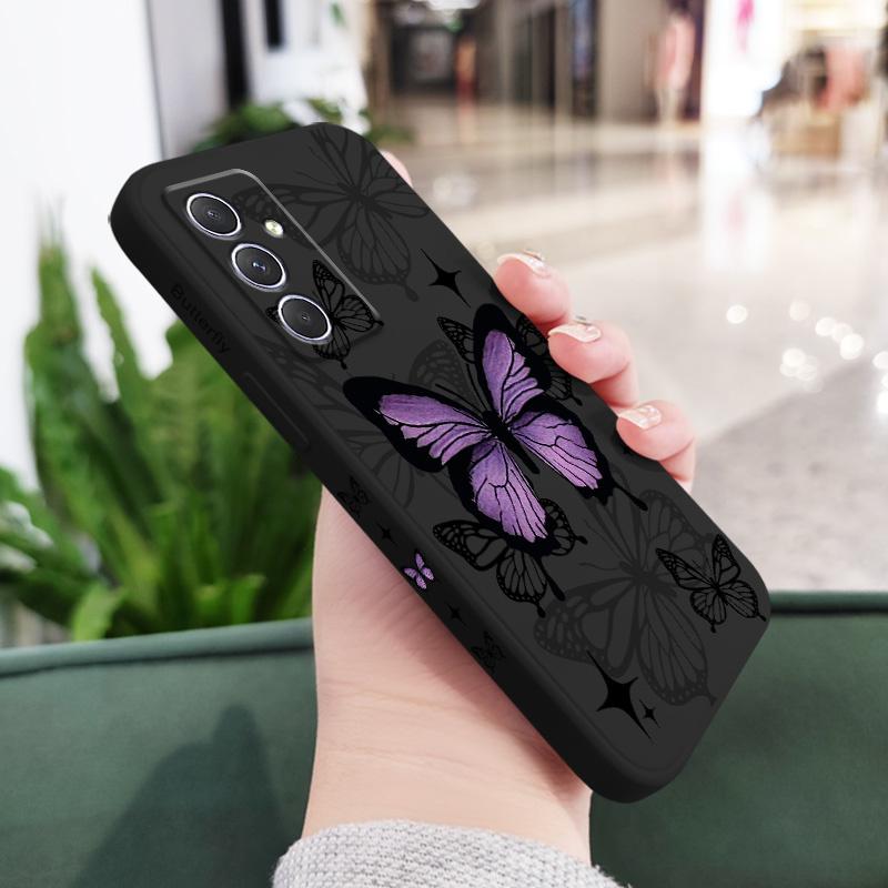 Flying Butterfly  Phone Case For Samsung Galaxy A37 A57 Liquid Silicone Cover