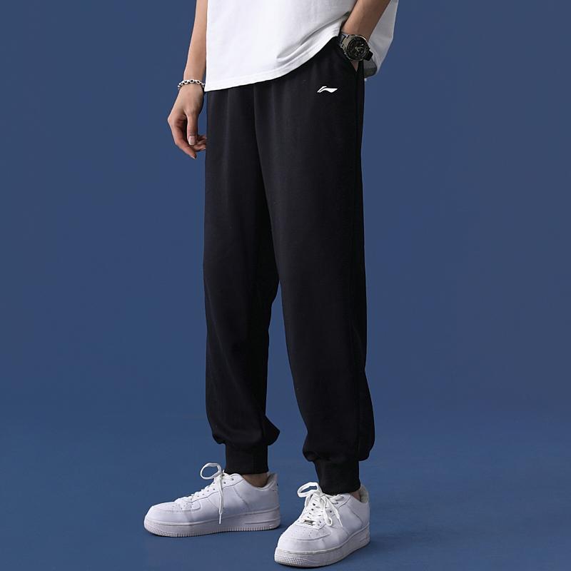 Мужские вязаные спортивные штаны Li Ning Черные AKLSE41-1