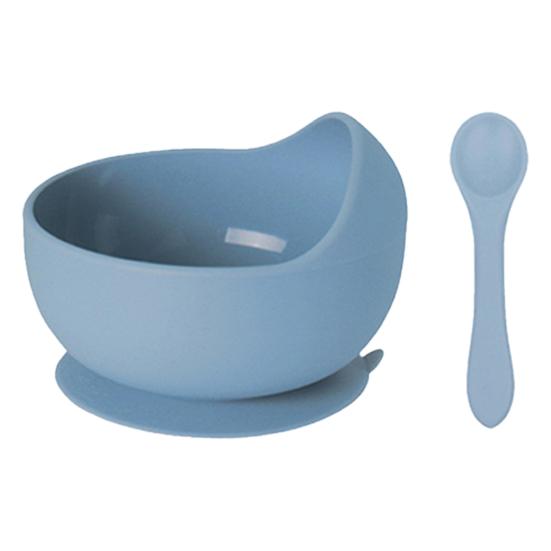 2 шт./компл., детская силиконовая присоска с ложкой, пищевой класс, без бисфенола А, микроволновая печь, посудомоечная машина, безопасная для детей, самостоятельная кормушка, миска для еды, контейнер для еды