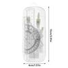 8PCS/Set Transparent Ruler Compasses Set Plastic Drawing Tool Multi-Function Protractor  Students