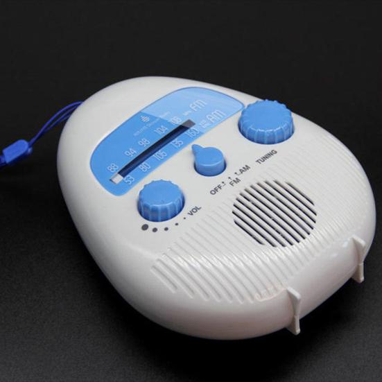 Радио для душа Регулируемая громкость Длительное время работы от батареи Потрясающий звук Водонепроницаемый динамик Работа от батареек Прослушивание радио Компактный мини Музыка