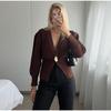 Европейский и американский женский трикотажный кардиган на пуговицах с V-образным вырезом - Модный бестселлер 2025 года