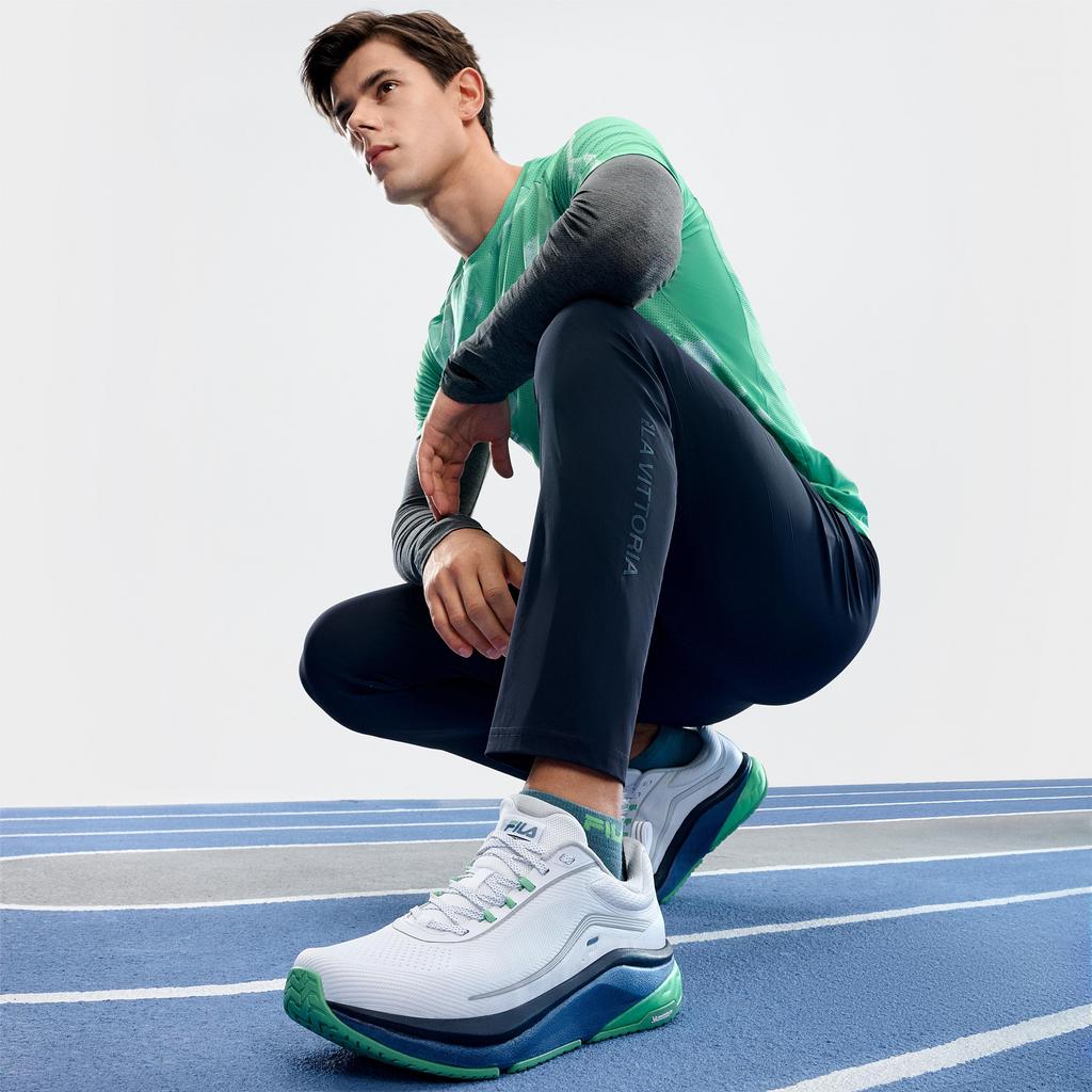 Fila SPDPANTHER2 Тканевые Нескользящие Легкие Низкие Беговые Кроссовки Мужские Белые A12M421103FWG