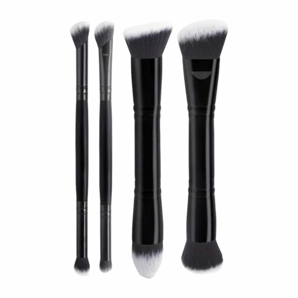 2/4/5Pcs Flat Top Dual-ended Makeup Brushes Soft Bristle Foundation Brush Set  Beginner Makeup