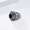 Мужское кольцо с драгоценным камнем, модный тренд, ретро-дизайн с изображением белоголового орлана из титановой стали, ювелирное украшение для руки в виде орла