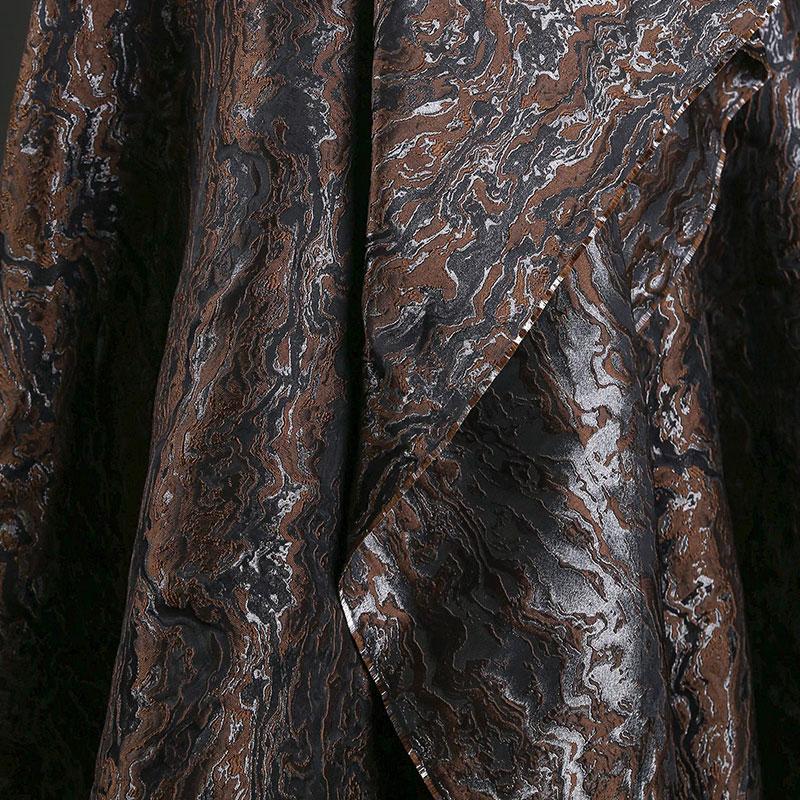 50*145см Волна Лава Плетение Жаккардовая Ткань Блестящая Глянцевая Тяжелая Вышивка Текстура Дизайнерская Ткань Для Шитья Пальто Куртки Брюк