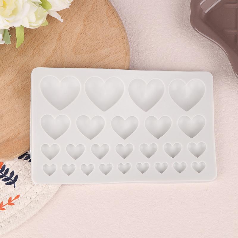 25 Cavity Love Silicone Molds Diy Heart Shaped Cake Mold Pastry Fondant Chocolate Cake Decor Tools Baking Supplies Resin Mould