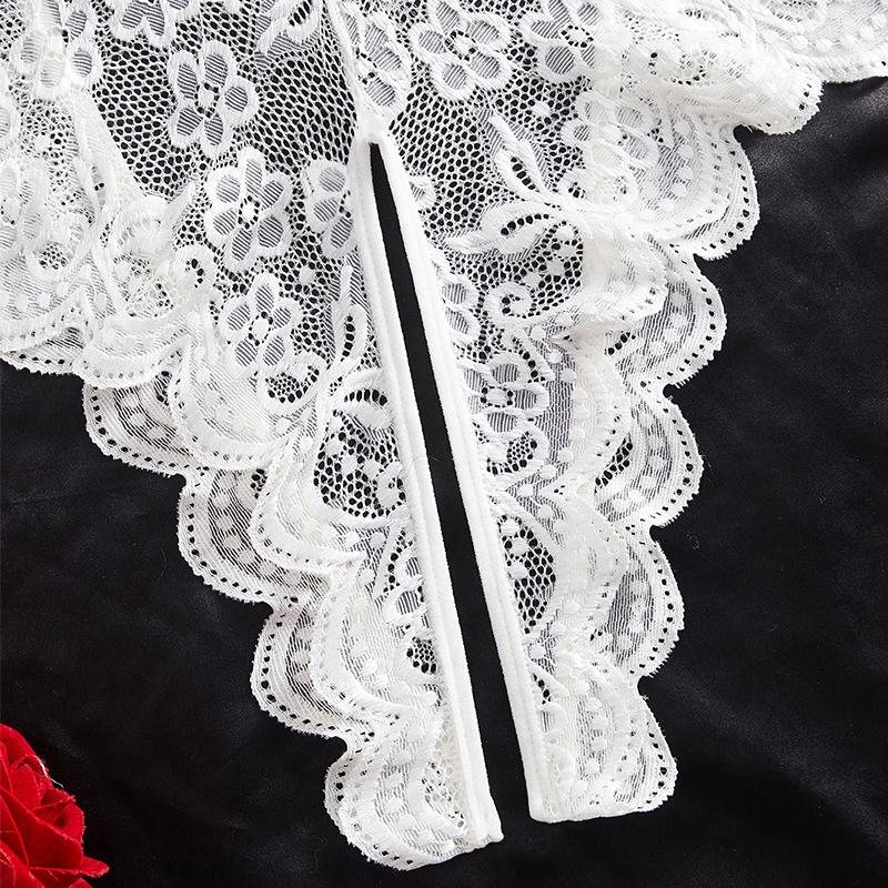 Сексуальное нижнее белье для женщин, цельный прозрачный кружевной комбинезон-пижама, боди с глубоким вырезом, без ластовицы, тедди, кукла, эротические костюмы