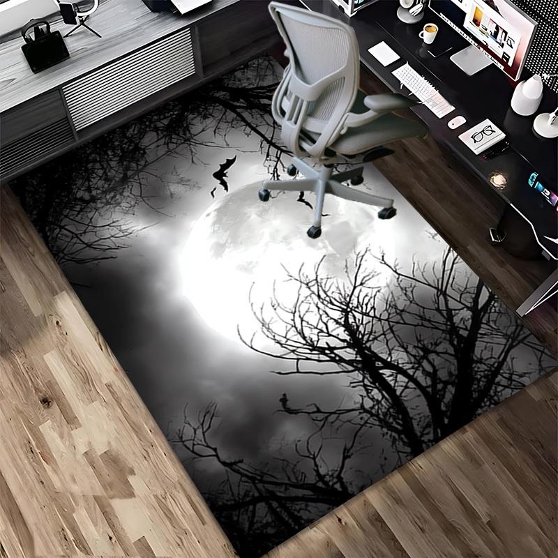 Moonlight Bats Crystal Velvet Office chair mat Area Rug - Non-Slip, Floor Mat, Office Desk Chair Rugs,Christmas Gift-1106198