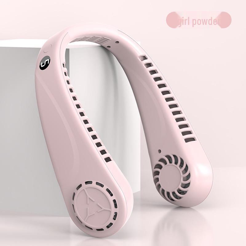 Складной вентилятор на шею с зарядкой от USB - безлистный для охлаждения на открытом воздухе