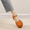 GKTINOO Women's Sandals Summer 2025 New Retro Versatile Round Toe Genuine Leather Woven Comfortable Flat Shoes