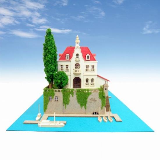 Набор для миниатюрного моделирования Sankei Серия Studio Ghibli Порко Россо Отель Адриано Бумажное моделирование в масштабе 1/300 MK07-15