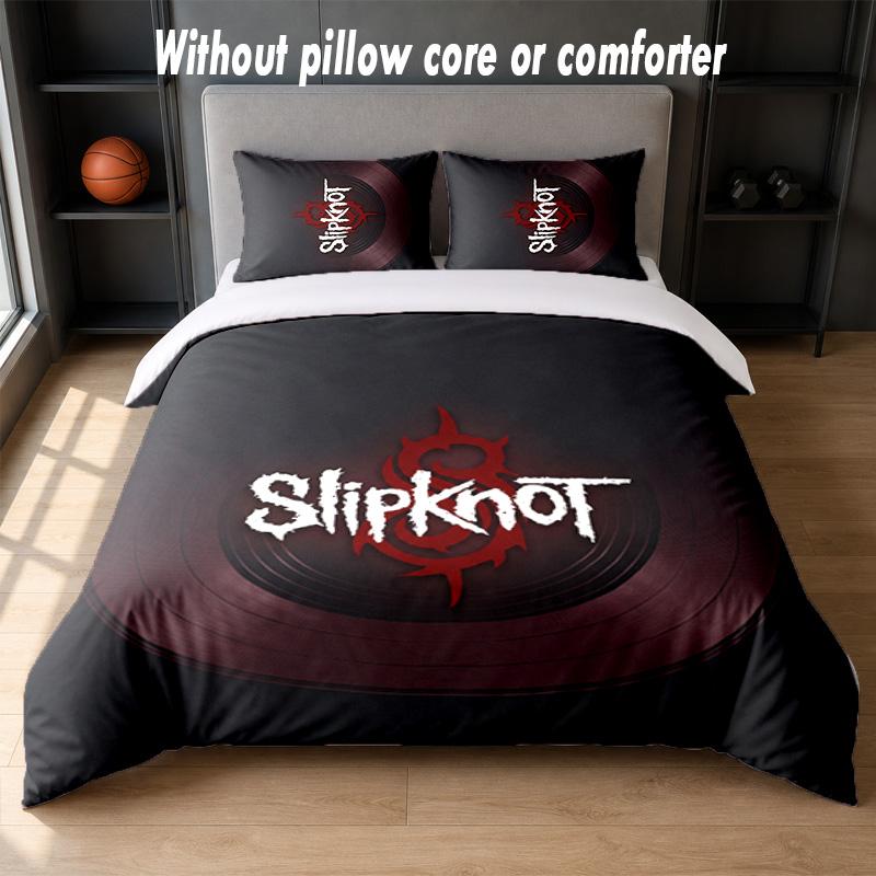 Slipknot Design Bed Bedding Set 1 Duvet Cover + 2 Pillowcases Soft Breathable Household Bed Linens
