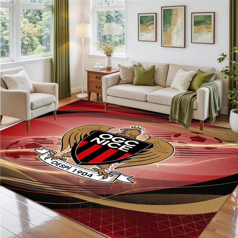 OGC Nice FC Design Crystal Velvet Rug Soft Decorative Mat for Bedroom Entrance