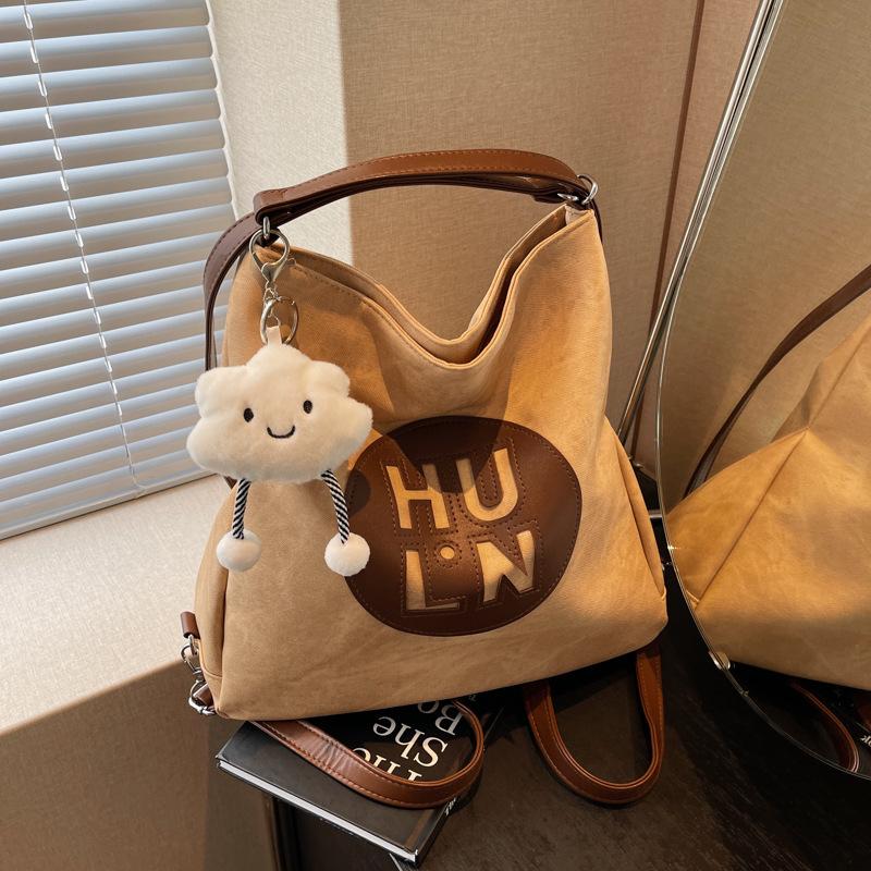 Crossbody bag women's 2025 autumn and winter new fashionable large-capacity backpack student commuting shoulder tote bag