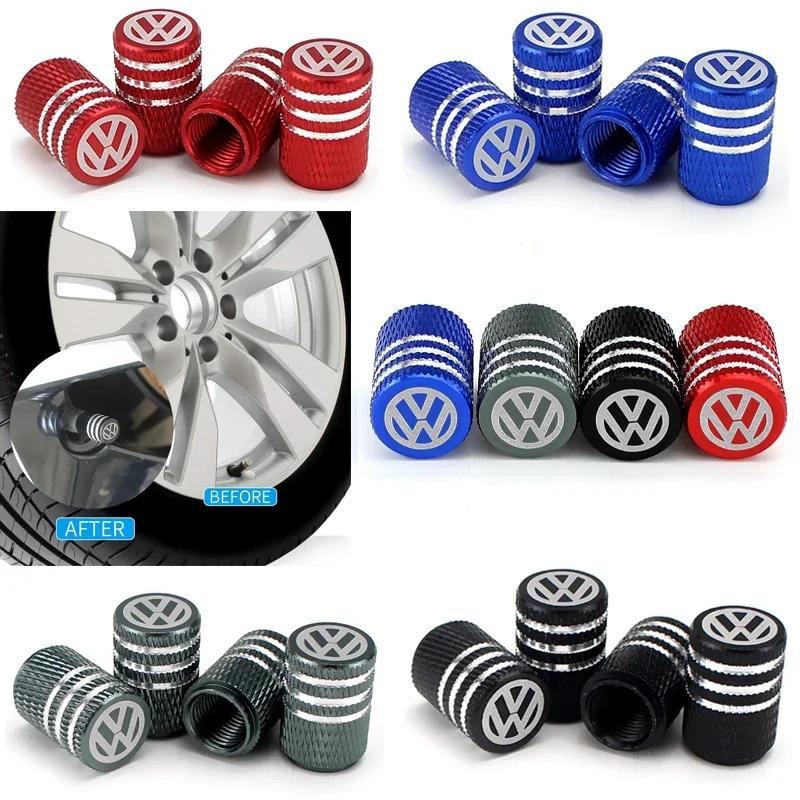Для VOLKSWAGEN VW 4 шт. Автомобильный Логотип Колпачки Клапанов Штоков Колес и Шин Воздушные Колпачки для Volkswagen Rline Golf GTI Bora Passat Jetta Beetle Tig