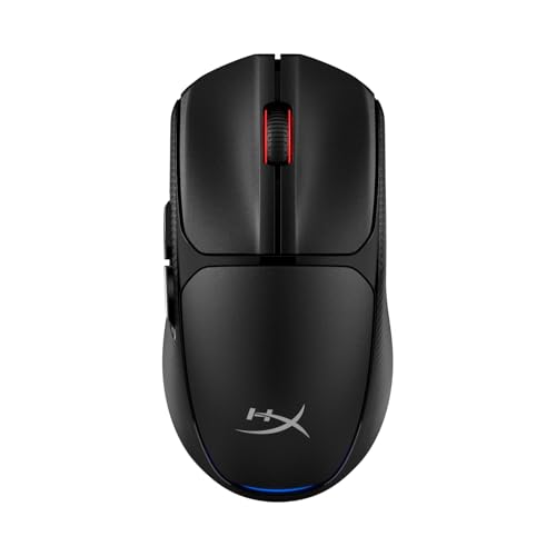 Беспроводная игровая мышь HyperX Pulsefire Fuse, Долговечный аккумулятор, Легкая, Сенсор 12000, 2,4 ГГц/Bluetooth, Батарейки ААА, ПК/PS5/Xbox, Черная, Прочн