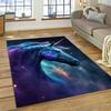 Cute Unicorn Girl Gift Cartoon Carpet Rug for Home Living Room Bedroom Sofa Doormat Decor,Kid Play Area Rug Non-slip Floor Mat