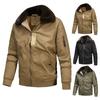 Мужская молодежная куртка, мужское хлопковое верхнее пальто с воротником из рабочей ткани