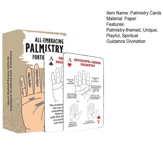 Хиромантия Гадание Игральные карты Тема пальмологии Колода для гадания по руке Гадание по руке Карты Таро