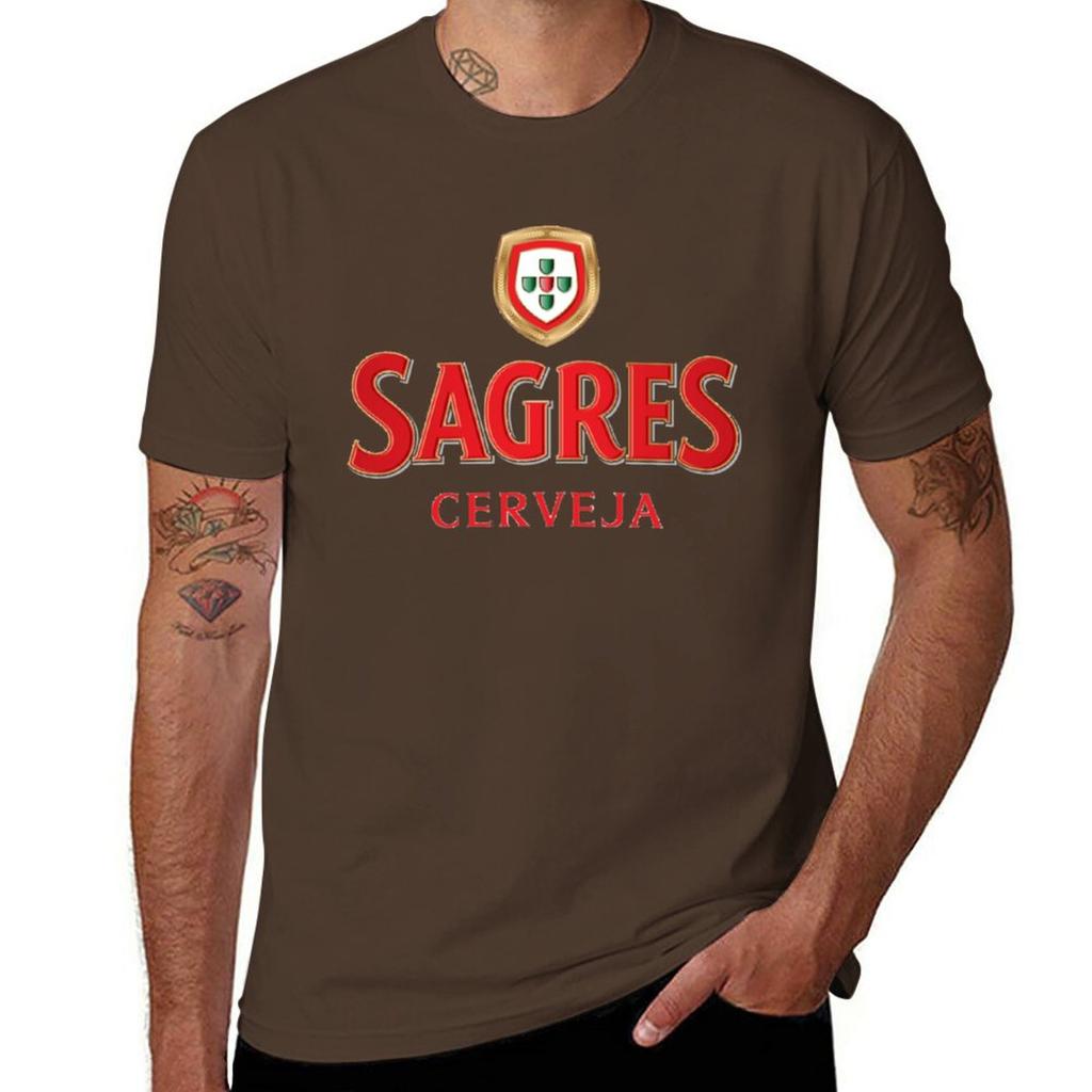 Новая футболка с пивом Sagres черная футболка быстросохнущая футболка черные футболки для мужчин