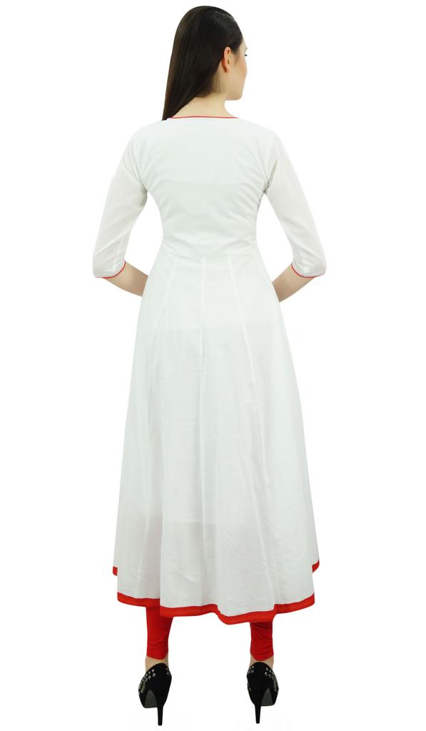 Bimba Женское дизайнерское этническое платье-курти Anarkali Kurta с кисточками