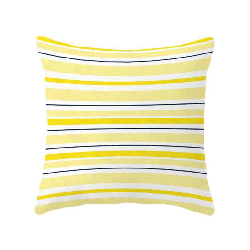 Yellow Geometric Theme Throw Pillow Covers With Digital Printing Of Short Plush Fabric Car-Shaped Sofa Cushion Office Home Decor