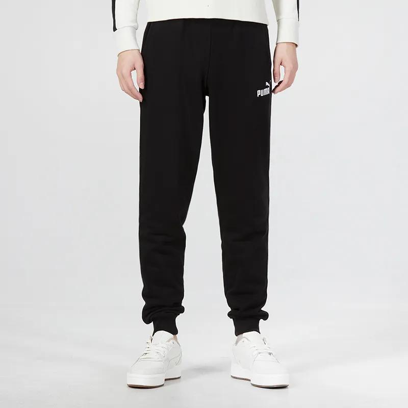 PUMA Knitted Sweatpants Men's Black Moderate Cuffed Pants (Unisex) Knitted Sweatpants 675744 01