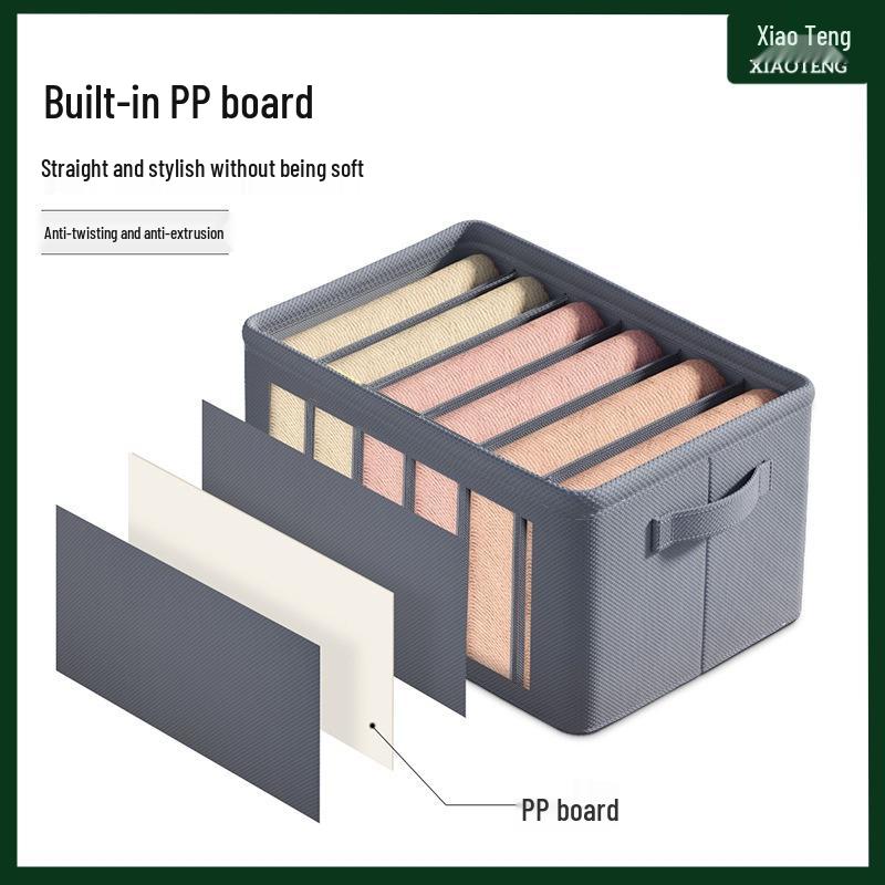 Тканевый органайзер для одежды из полипропиленовой доски с разделителями - Коробка для хранения в шкафу для брюк