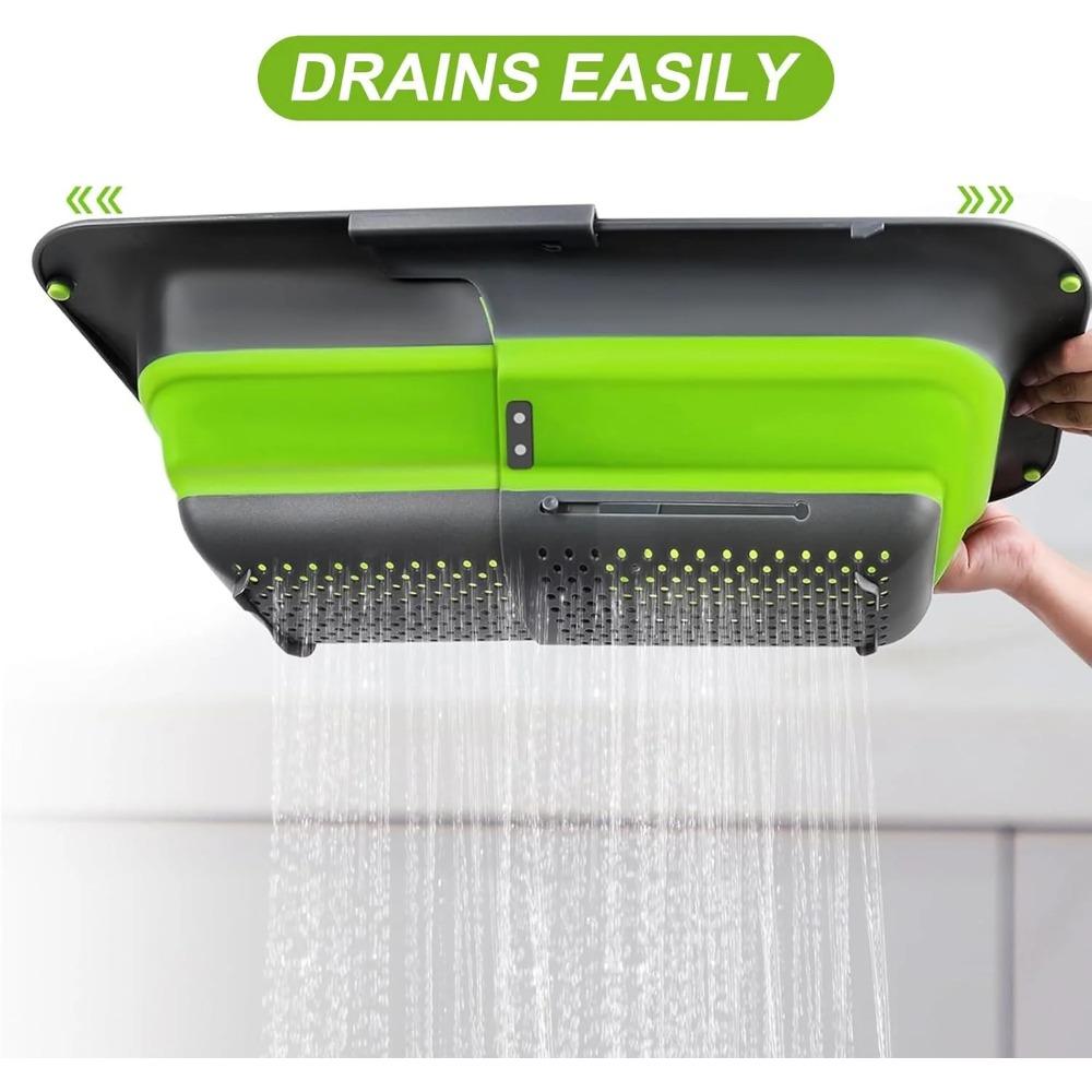 Складная корзина для мытья фруктов и овощей, дуршлаг, портативный силиконовый дуршлаг, кухонные складные инструменты для слива пищи, слив пасты