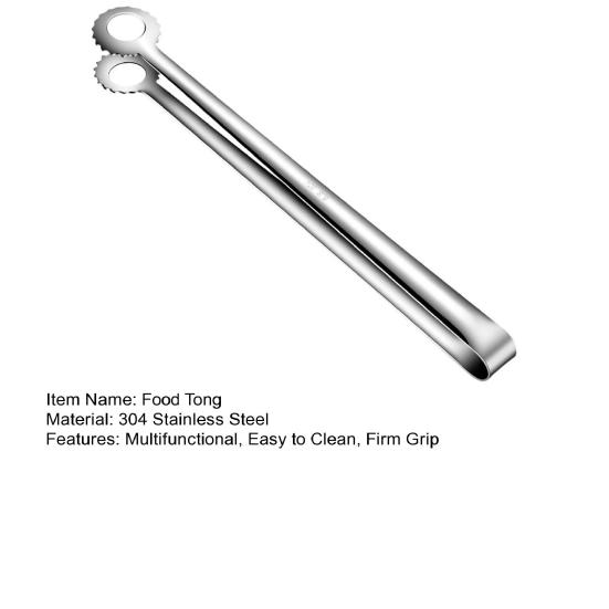 Food Tong Stainless Steel Food Clamp Multifunctional Easy To Clean Firm Grip for Grilling Cooking Serving