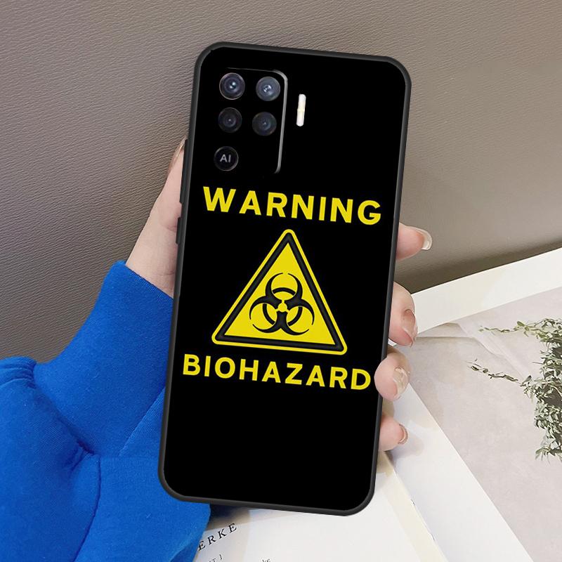 Biohazard Symbol Case For Oppo A77 A57 A17 A60 A80 A40 A74 A54 A94 A78 A98 A18 A38 A58 A96 A76 A16 A15 A5 Pro