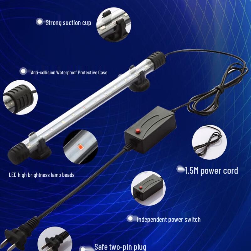 UOSU 38cm Submersible Color-Changing LED Aquarium Light