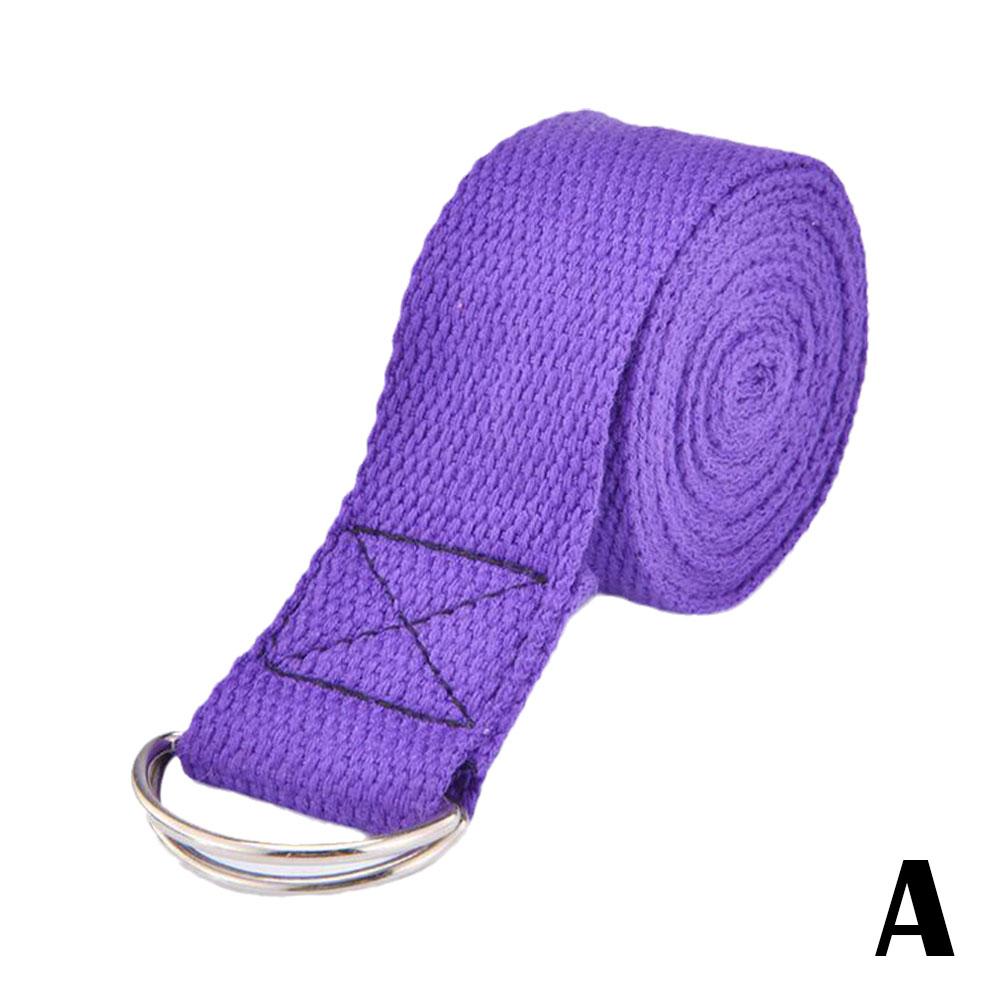 Yoga Strap Cotton Exercise Straps Adjustable D Buckle Gives Flexibility for Yoga Stretching Pilates 1.8Mx3.8CM P8X2