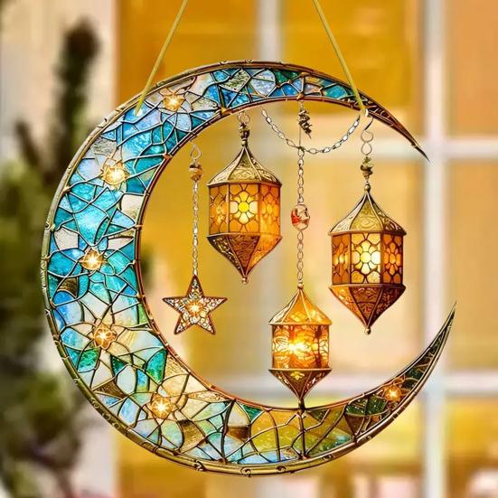 Acrylic Door Plaque Decorative Hanging Decoration Star Moon Flower 2D Pattern Bedroom Wall Art Plaque Living Room Bedroom Decor