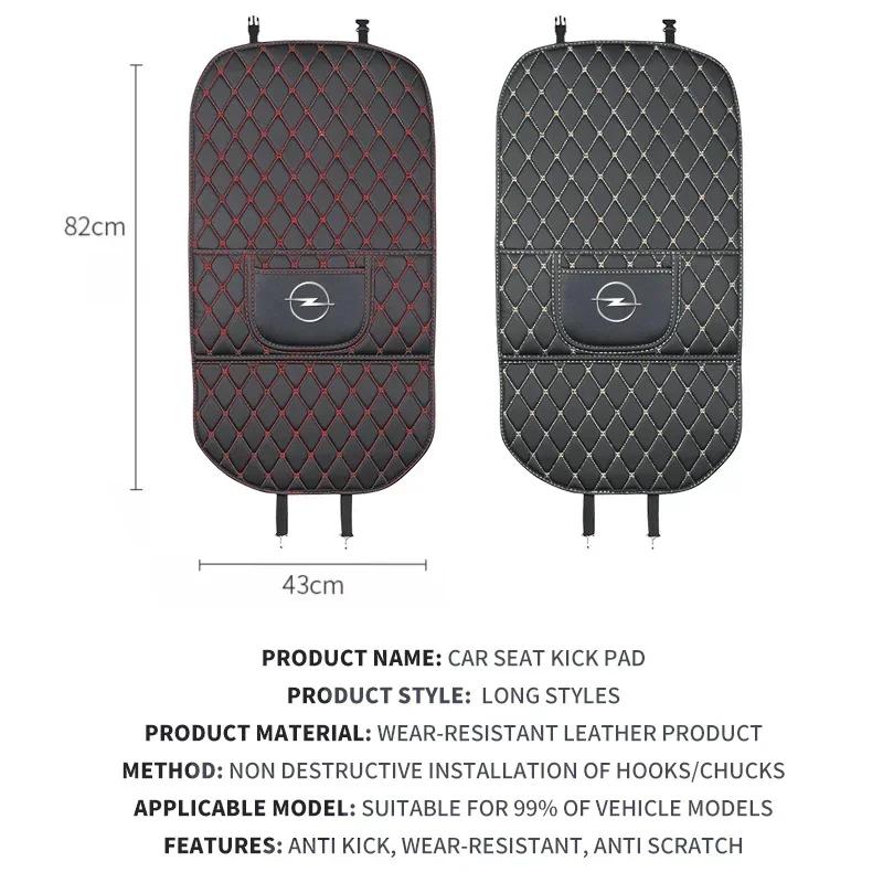 Car Seat Anti Kicks Pad With Organizer Pocket Leather For Opel astra h astra j g corsa insignia zafira b vectra c corsa d vivaro CA3